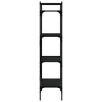 Bücherregal 4 Fächer Schwarz 56x31,5x138,5 cm Holzwerkstoff