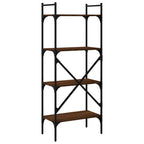 Bücherregal 4 Fächer Braun Eiche 56x31,5x138,5 cm Holzwerkstoff