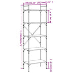 Bücherregal 5 Fächer Räuchereiche 56x31,5x174 cm Holzwerkstoff