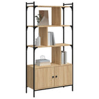 Bücherregal mit Türen Sonoma-Eiche 76,5 x 30 x 154,5 cm Holzwerkstoff