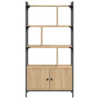 Bücherregal mit Türen Sonoma-Eiche 76,5 x 30 x 154,5 cm Holzwerkstoff