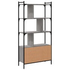 Bücherregal mit Türen Grau Sonoma 76,5x30x154,5cm Holzwerkstoff