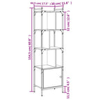 Bücherregal mit Tür Räuchereiche 44,5x30x154,5 cm Holzwerkstoff