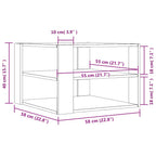 Couchtisch Schwarz 58x58x40 cm Holzwerkstoff