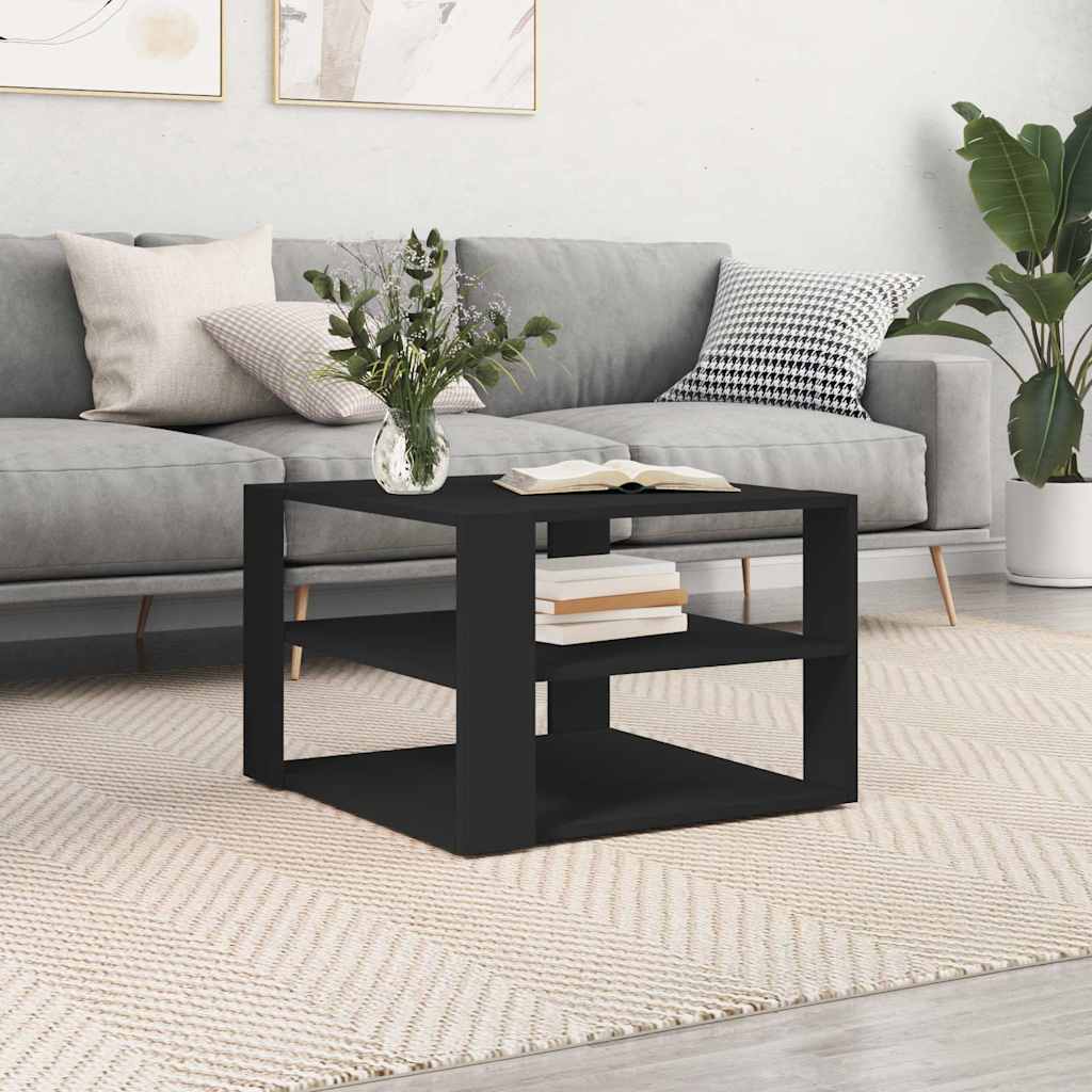Couchtisch Schwarz 58x58x40 cm Holzwerkstoff