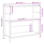 Bücherregal Grau Sonoma 80x30x78,5 cm Holzwerkstoff und Eisen