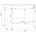 Couchtisch Schwarz 49,5x49,5x45 cm Holzwerkstoff
