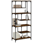 Bücherregal Räuchereiche 81x36x176 cm Holzwerkstoff