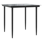 5-tlg. Garten-Essgruppe Schwarz Poly Rattan und Stahl
