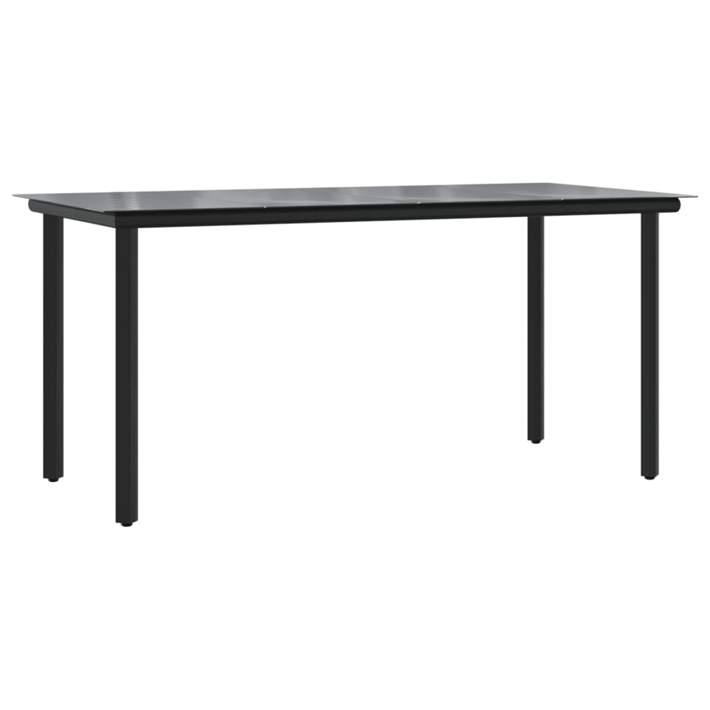 4-tlg. Garten-Essgruppe mit Kissen Grau Poly Rattan