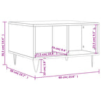 Couchtisch Grau Sonoma 60x50x36,5 cm Holzwerkstoff