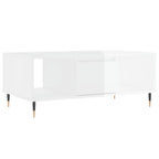 Couchtisch Hochglanz-Weiß 90x50x36,5 cm Holzwerkstoff