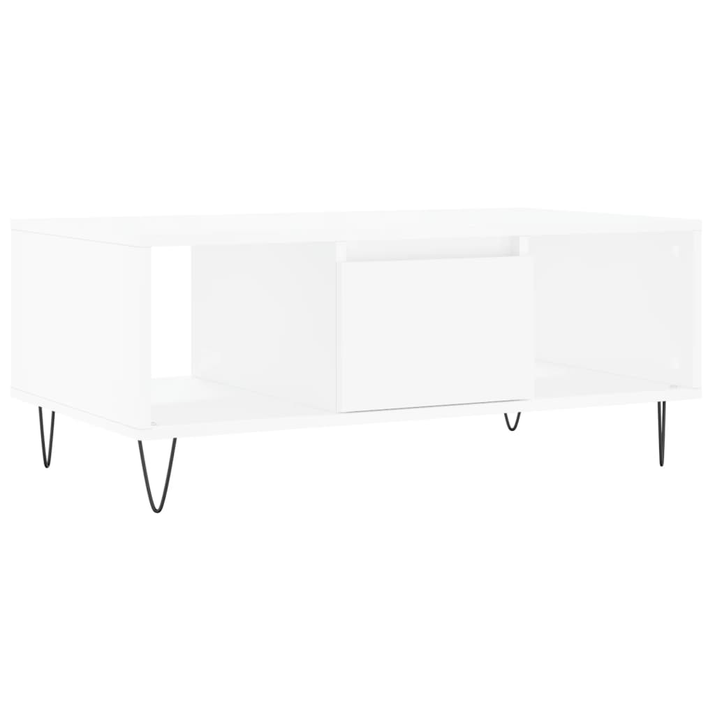 Couchtisch Weiß 90x50x36,5 cm Holzwerkstoff