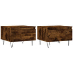 Couchtische 2 Stk. Räuchereiche 50x46x35 cm Holzwerkstoff