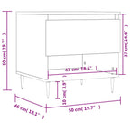 Couchtisch Weiß 50x46x50 cm Holzwerkstoff