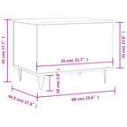Couchtisch Sonoma-Eiche 60x44,5x45 cm Holzwerkstoff