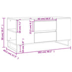 Couchtisch Grau Sonoma 102x44,5x50 cm Holzwerkstoff