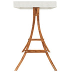 Hollywoodschaukel mit Dach Massivholz Fichte mit Teak-Finish
