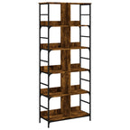 Bücherregal Räuchereiche 78,5x33x188,5 cm Holzwerkstoff