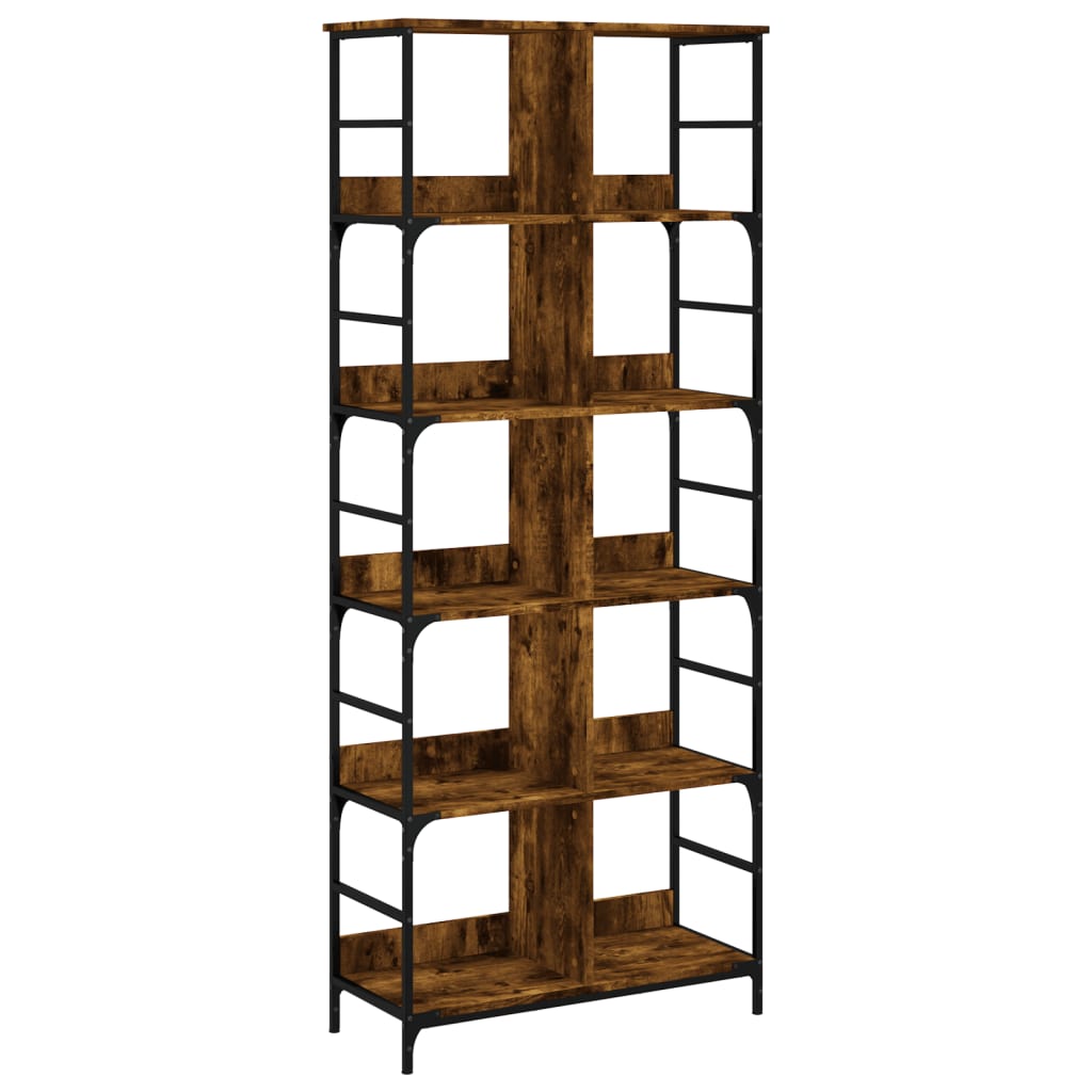 Bücherregal Räuchereiche 78,5x33x188,5 cm Holzwerkstoff