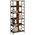 Bücherregal Räuchereiche 78,5x33x188,5 cm Holzwerkstoff