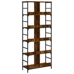 Bücherregal Räuchereiche 78,5x33x188,5 cm Holzwerkstoff