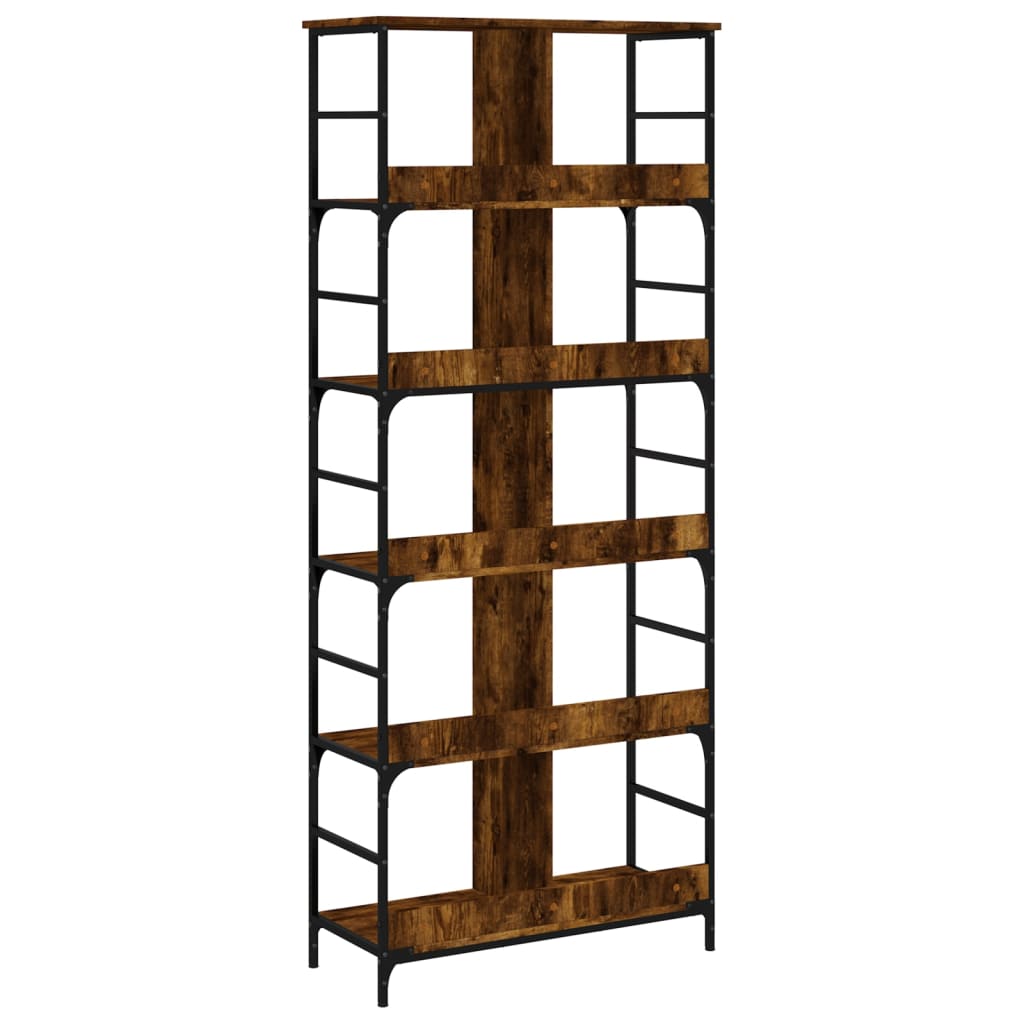 Bücherregal Räuchereiche 78,5x33x188,5 cm Holzwerkstoff