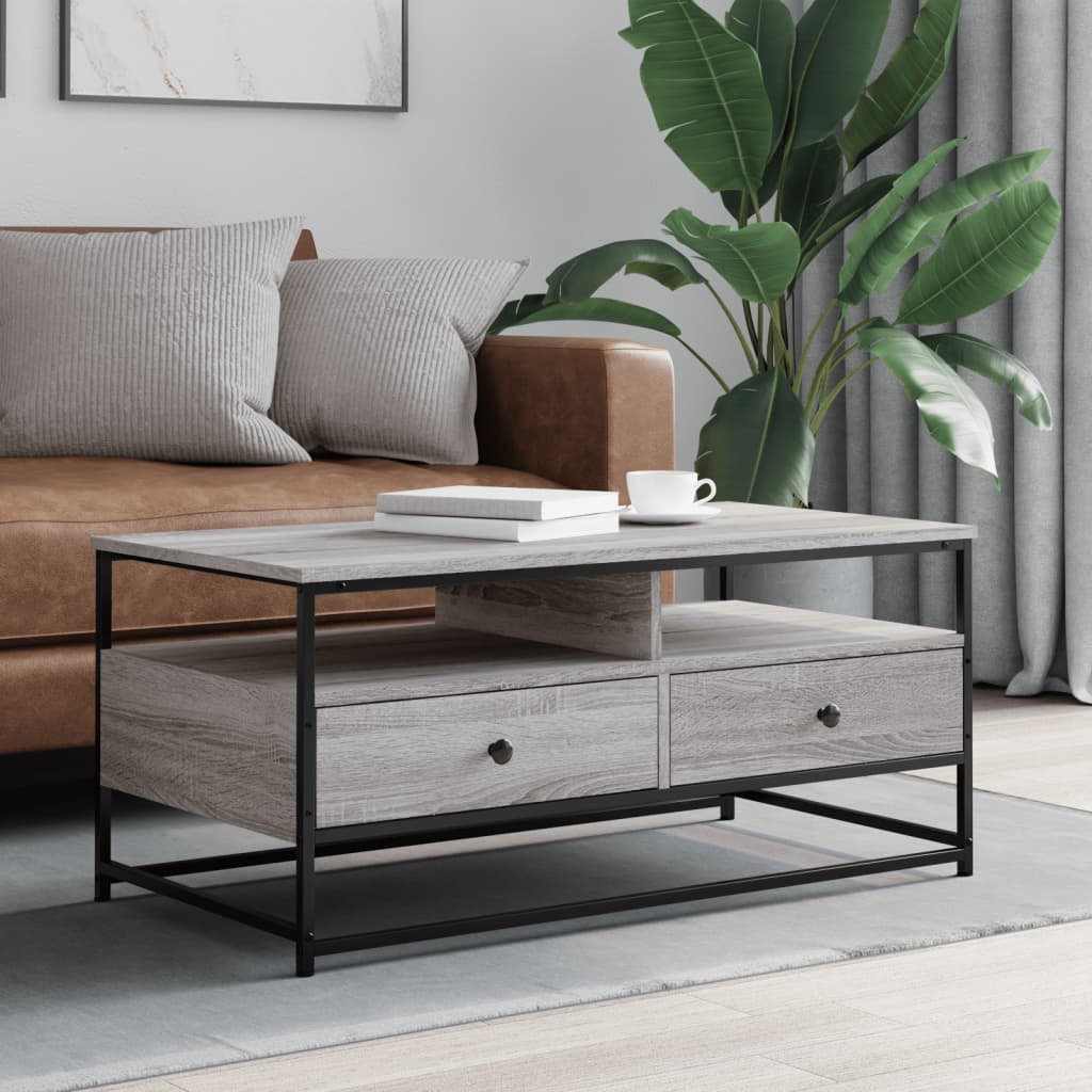 Couchtisch Grau Sonoma 100x51x45 cm Holzwerkstoff
