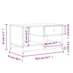 Couchtisch Schwarz 85,5x51x45 cm Holzwerkstoff
