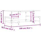 Couchtisch Sonoma-Eiche 100x50,5x40 cm Holzwerkstoff
