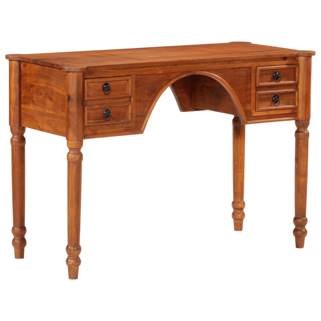 Schreibtisch mit Schubladen 110x50x76 cm Massivholz Akazie