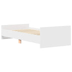 Bettgestell Weiß 90x200 cm Holzwerkstoff