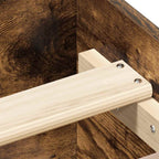 Bettgestell ohne Matratze Räuchereiche 90x200 cm Holzwerkstoff