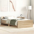 Bettgestell ohne Matratze Sonoma-Eiche 100x200 cm Holzwerkstoff