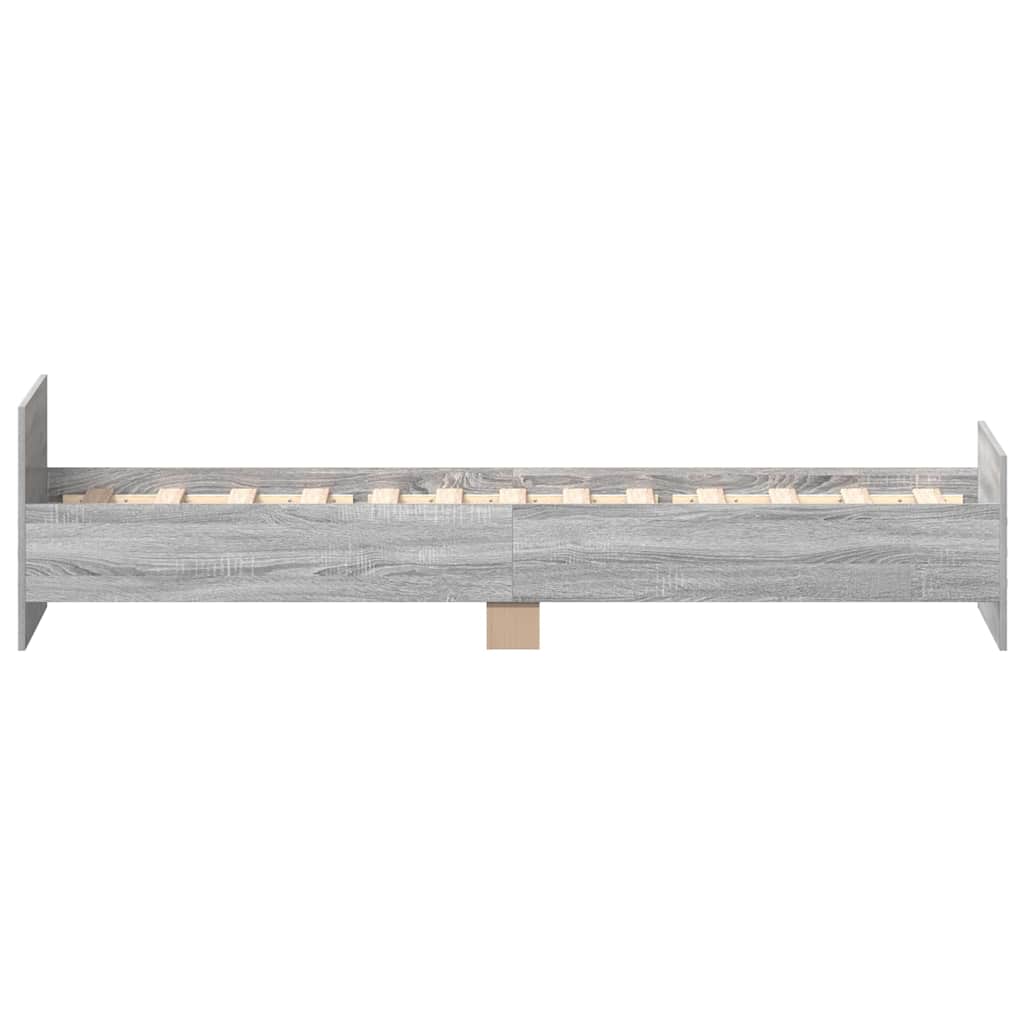Bettgestell Grau Sonoma 90x190 cm Holzwerkstoff