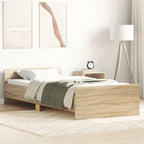 Bettgestell ohne Matratze Sonoma-Eiche 75x190 cm Holzwerkstoff