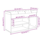 Schuhbank Weiß 82 x 32 x 45,5 cm Holzwerkstoff
