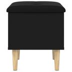 Sitzbank mit Stauraum Schwarz 42x42x46 cm Holzwerkstoff