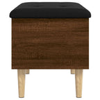 Sitzbank mit Stauraum Braun Eichen-Optik 62x42x46 cm