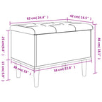 Sitzbank mit Stauraum Braun Eichen-Optik 62x42x46 cm