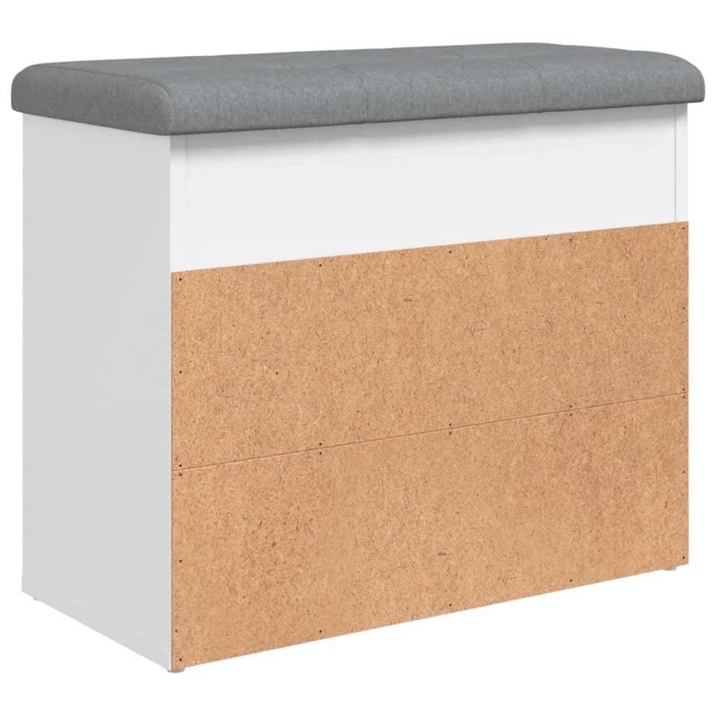 Schuhbank Weiß 62 x 32 x 50 cm Holzwerkstoff