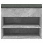 Schuhbank Betongrau 62x32x50 cm Holzwerkstoff