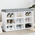 Schuhbank Weiß 82 x 32 x 50 cm Holzwerkstoff