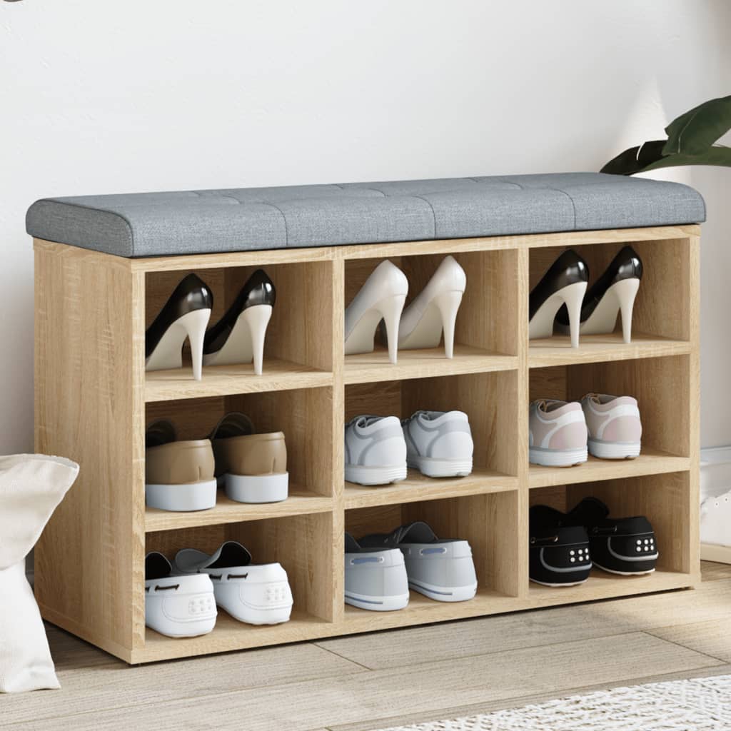 Schuhbank Sonoma-Eiche 82 x 32 x 50 cm Holzwerkstoff