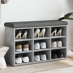 Schuhbank Betongrau 82x32x50 cm Holzwerkstoff