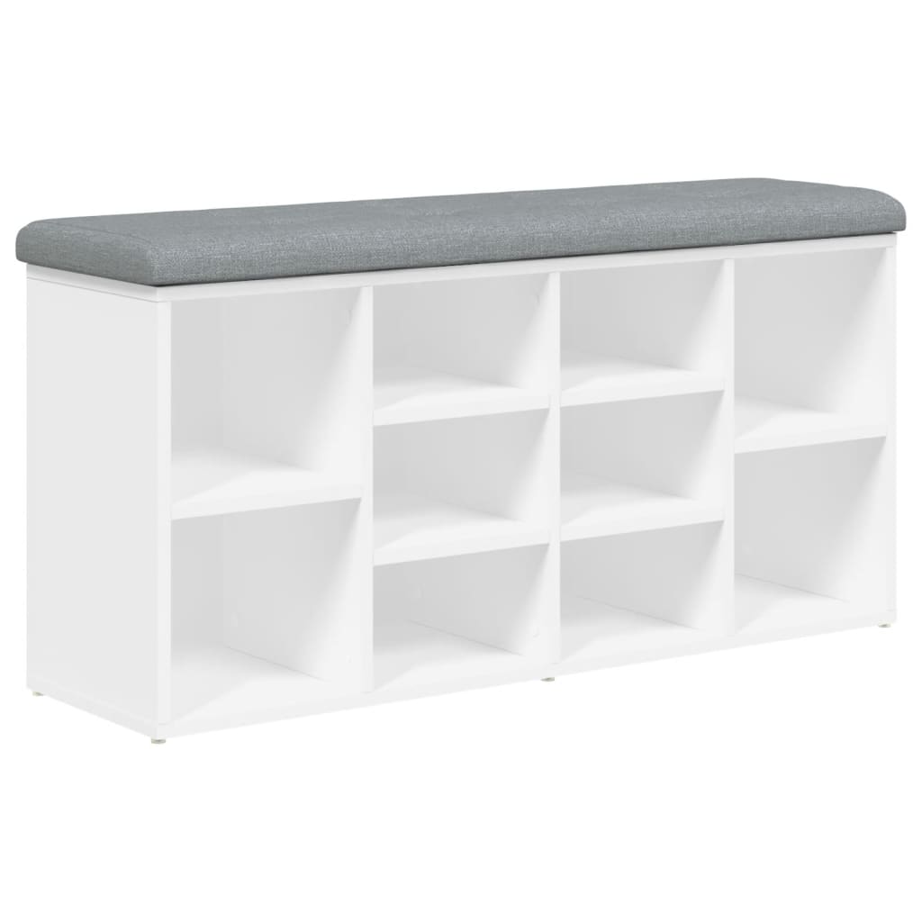 Schuhbank Weiß 102 x 32 x 50 cm Holzwerkstoff