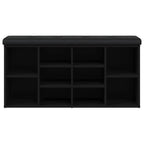 Schuhbank Schwarz 102x32x50 cm Holzwerkstoff