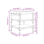 Schuhbank Grau Sonoma 42x42x45 cm Holzwerkstoff