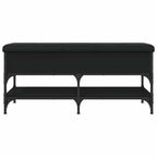 Schuhbank Schwarz 102x42x45 cm Holzwerkstoff