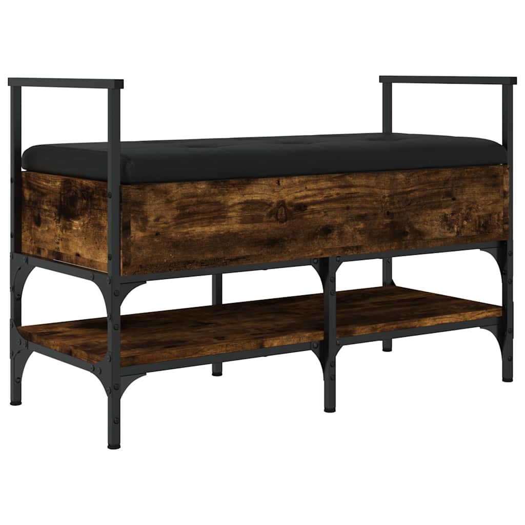 Schuhbank Räuchereiche 85,5x42x57,5 cm Holzwerkstoff